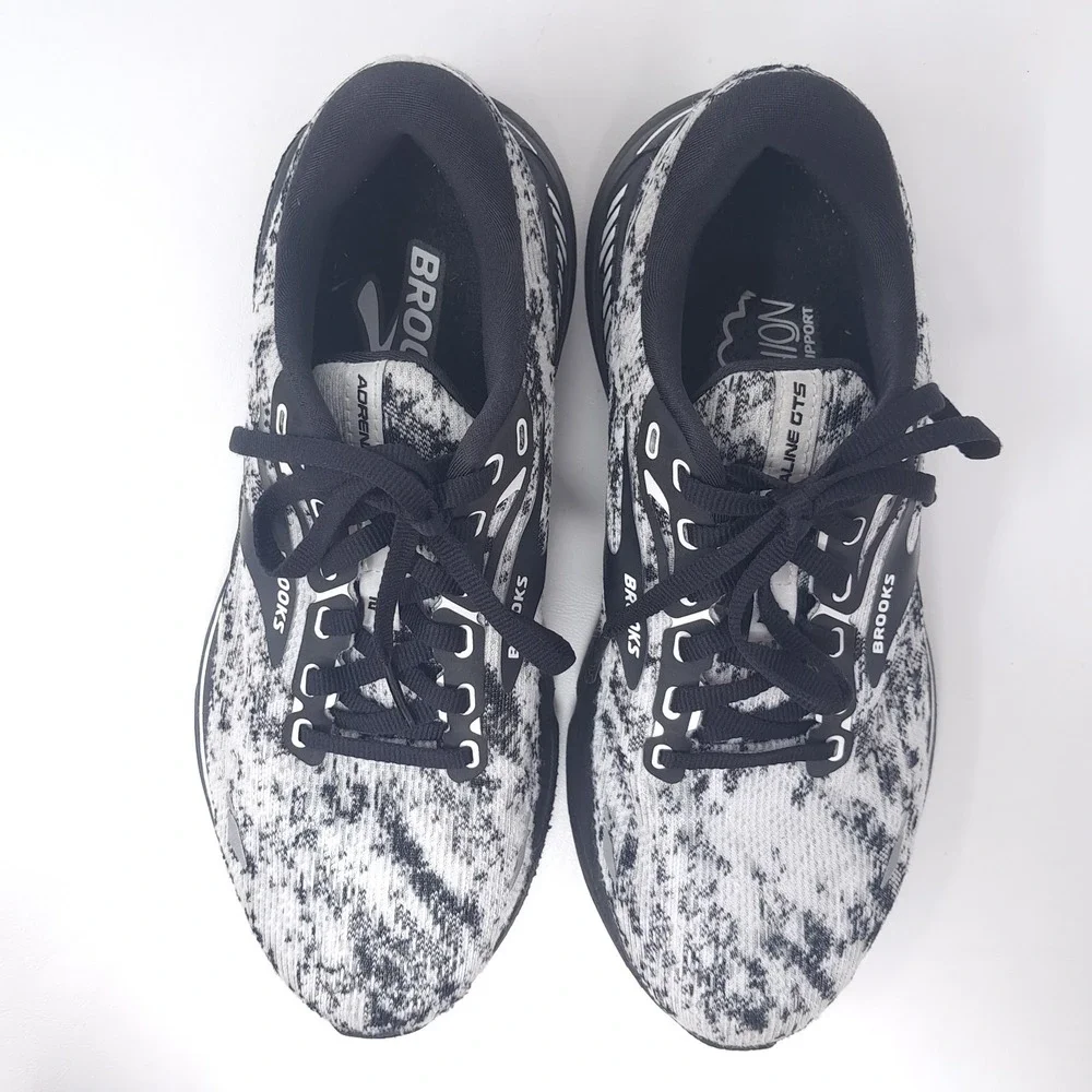 Brooks Adrenaline GTS 23 Women's Size 8 Running Shoes White Grey Black 120381